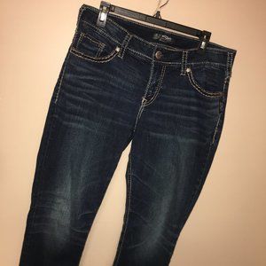 Silver Fluid Jeans Suki Straight Leg 14/32